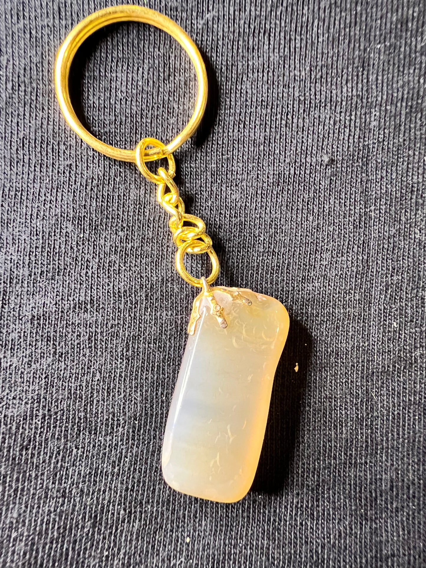 Quartz with black tourmaline Keychains!