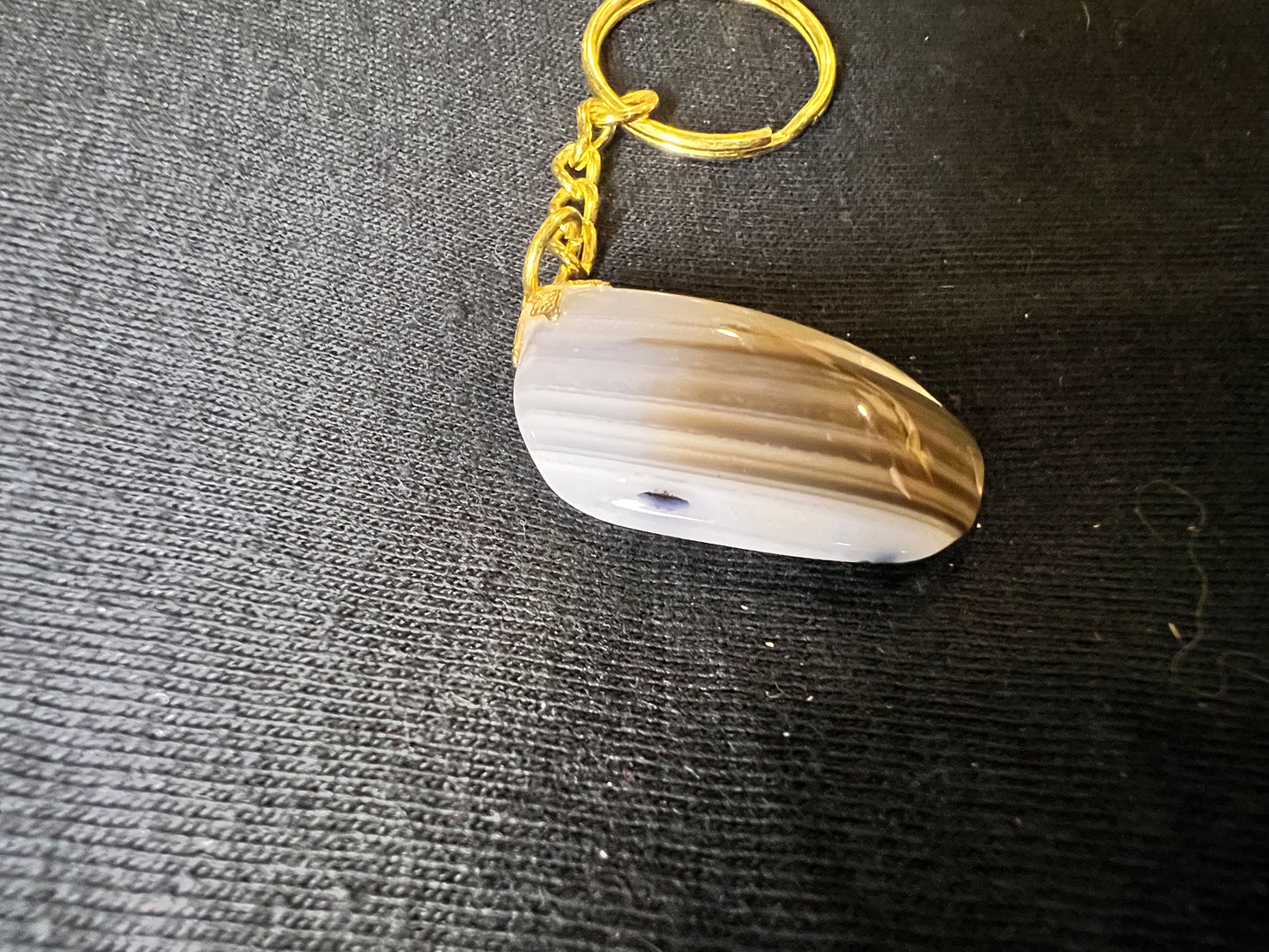 Quartz with black tourmaline Keychains!