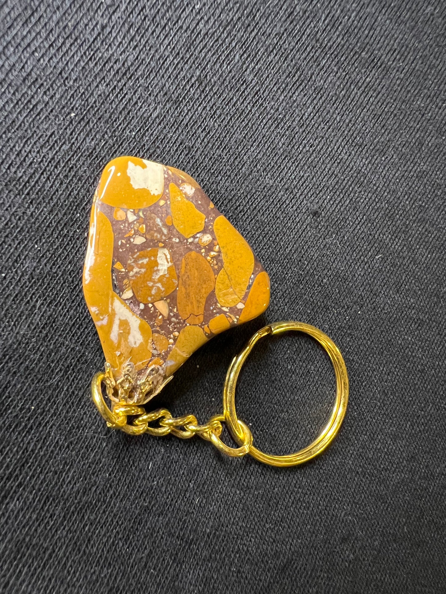 Leopard Skin Gemstone Keychains