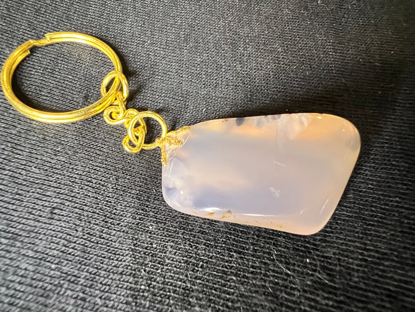 Quartz with black tourmaline Keychains!