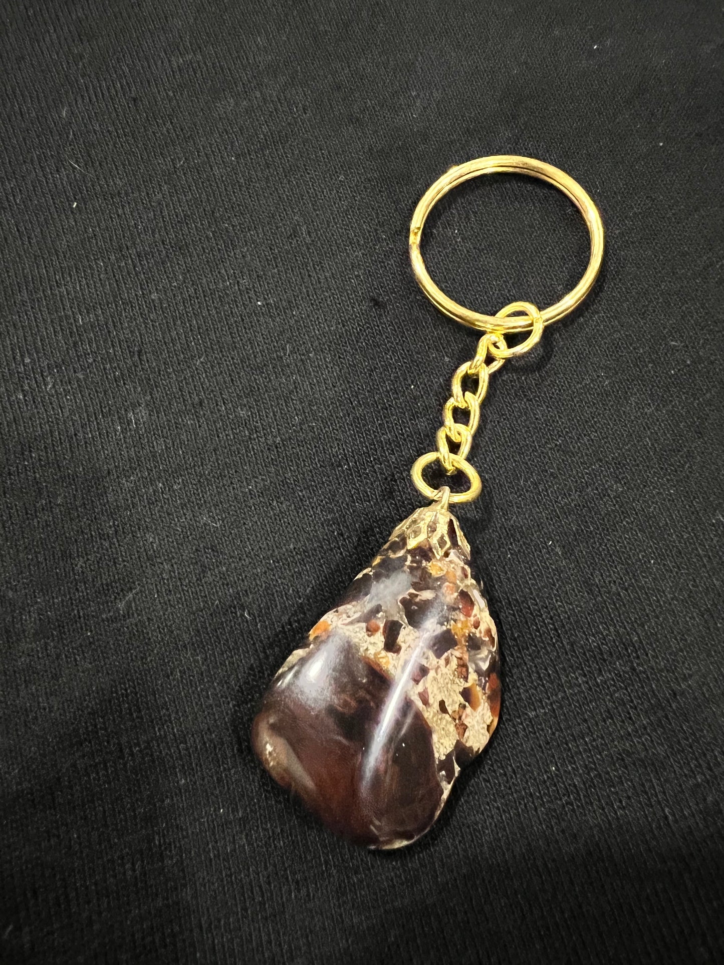 Leopard Skin Gemstone Keychains