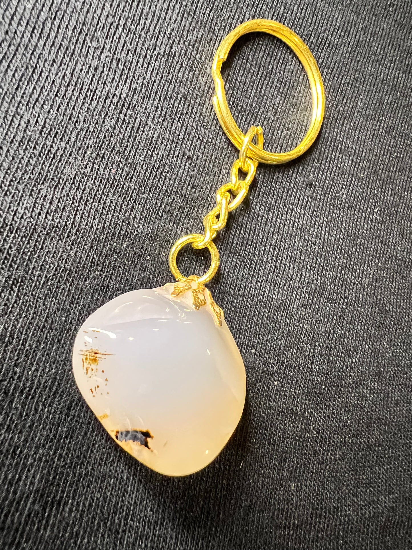 Quartz with black tourmaline Keychains!