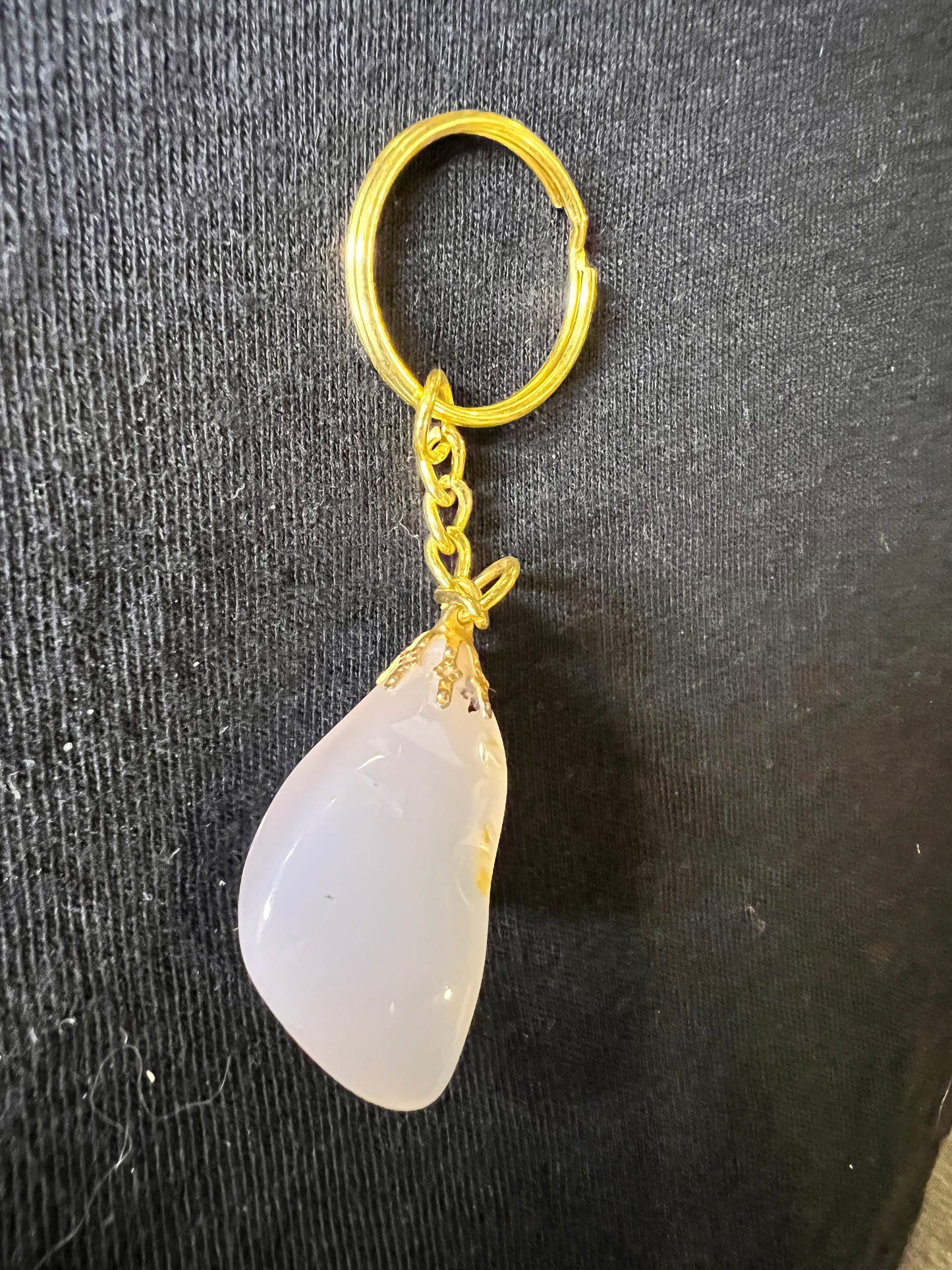 Quartz with black tourmaline Keychains!