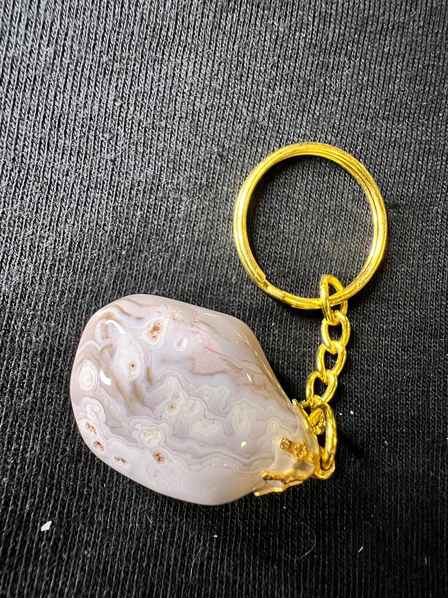 Apricot Agate Keychain