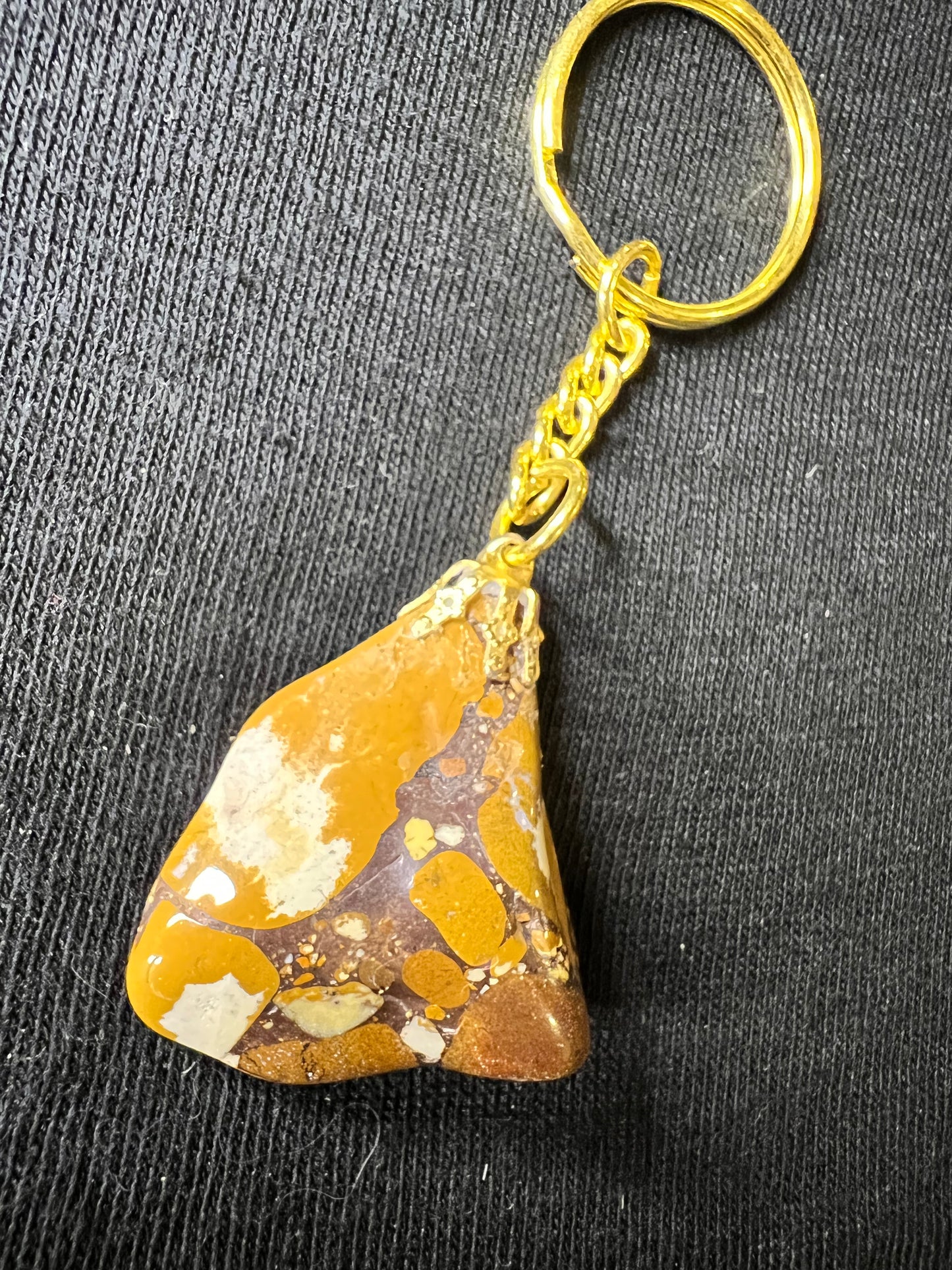 Leopard Skin Gemstone Keychains