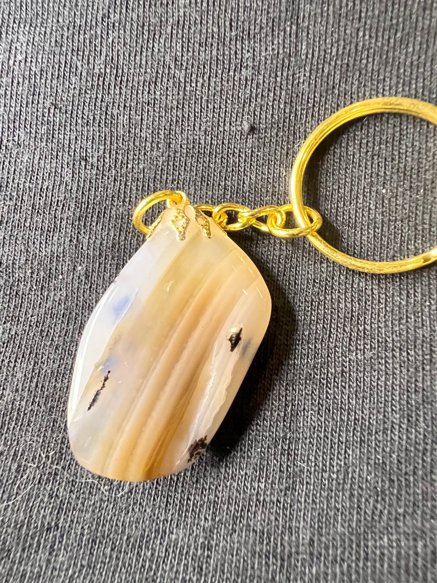 Quartz with black tourmaline Keychains!