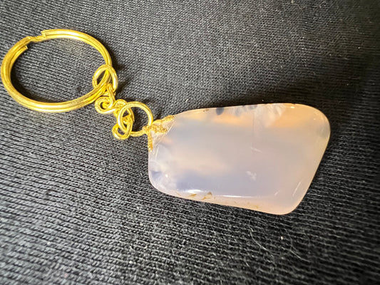 Quartz with black tourmaline Keychains!